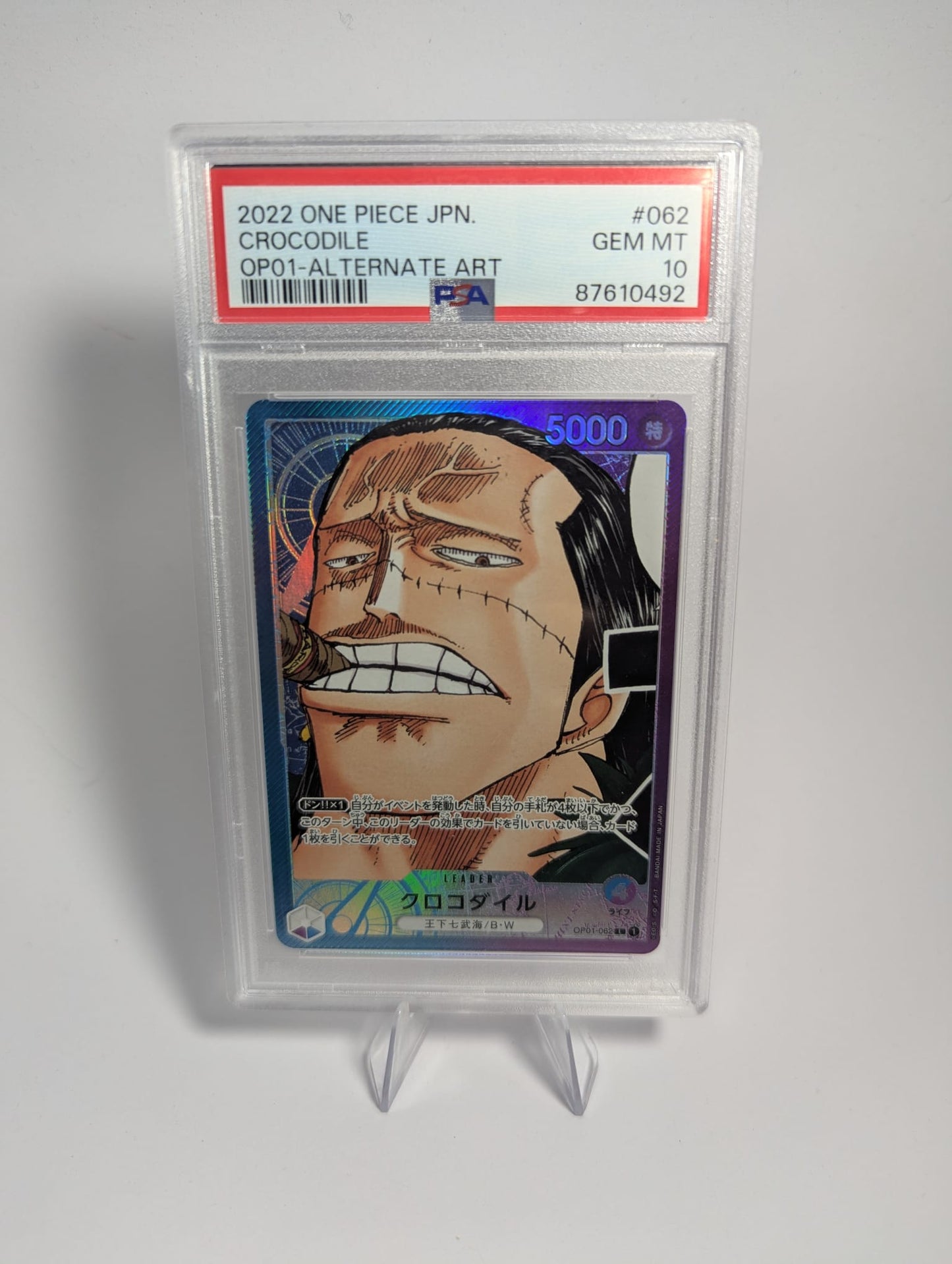 Crocodile - OP01 - PSA 10 LEADER ALT ART